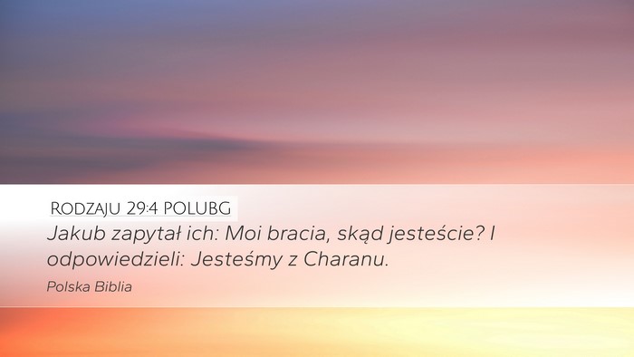 Rodzaju 29:4 POLUBG Bible Verse Image
