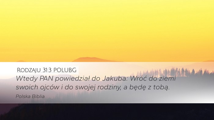 Rodzaju 31:3 POLUBG Bible Verse Image