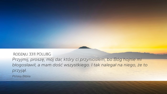 Rodzaju 33:11 POLUBG Bible Verse Image
