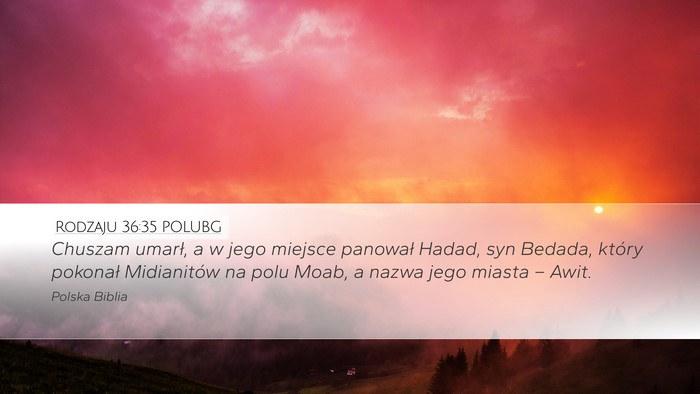 Rodzaju 36:35 POLUBG Bible Verse Image