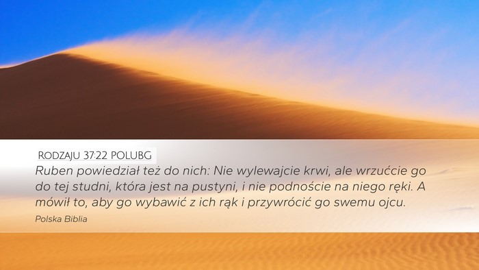 Rodzaju 37:22 POLUBG Bible Verse Image