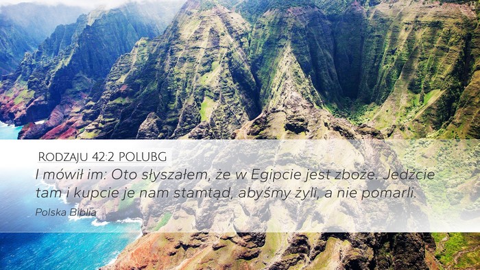 Rodzaju 42:2 POLUBG Bible Verse Image