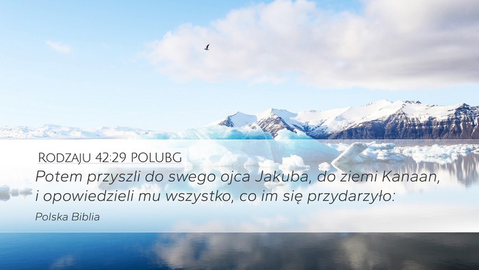 Rodzaju 42:29 POLUBG Bible Verse Image