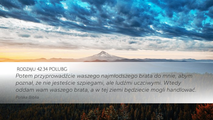 Rodzaju 42:34 POLUBG Bible Verse Image
