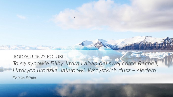 Rodzaju 46:25 POLUBG Desktop Wallpaper - To są synowie Bilhy, którą Laban dał swej - Desktop Bible Verse Wallpaper