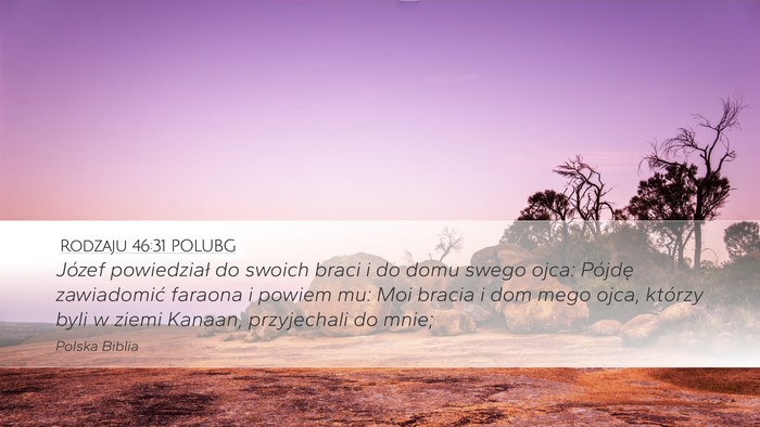 Rodzaju 46:31 POLUBG Bible Verse Image