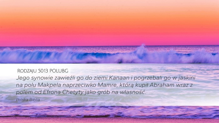 Rodzaju 50:13 POLUBG Bible Verse Image