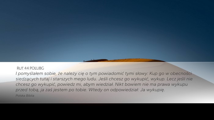 Rut 4:4 POLUBG Desktop Wallpaper - I pomyślałem sobie, że należy cię o tym - Desktop Bible Verse Wallpaper