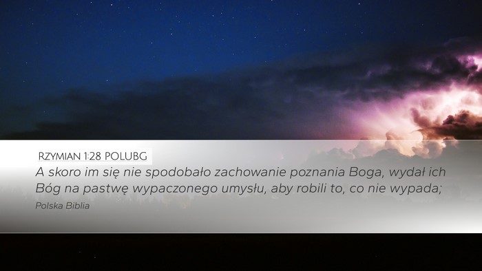 Rzymian 1:28 POLUBG Bible Verse Image