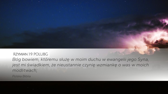 Rzymian 1:9 POLUBG Bible Verse Image