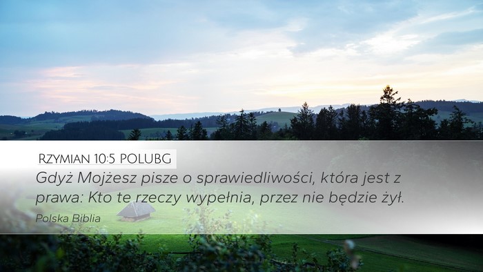 Rzymian 10:5 POLUBG Bible Verse Image