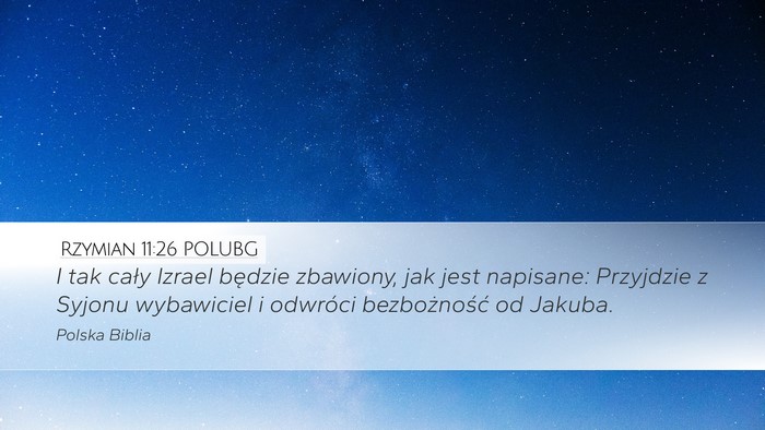 Rzymian 11:26 POLUBG Bible Verse Image