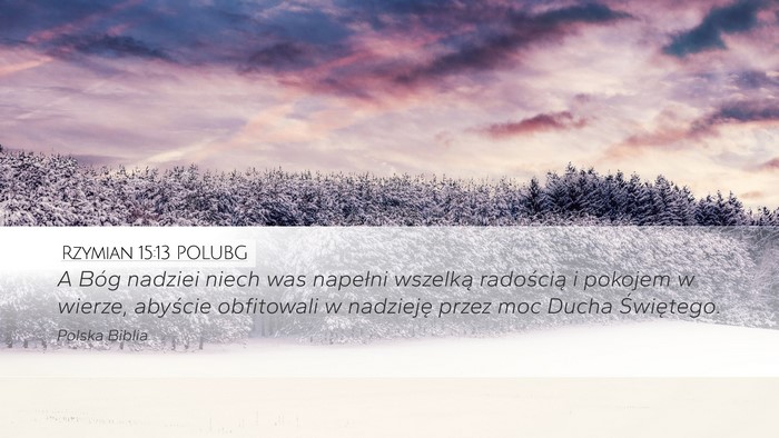 Rzymian 15:13 POLUBG Bible Verse Image
