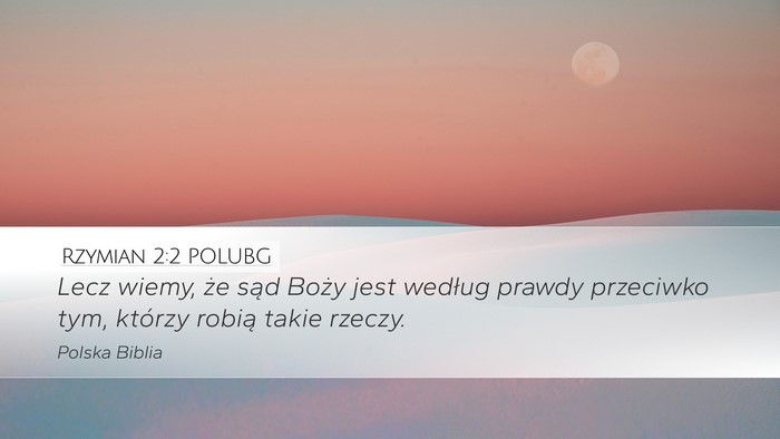 Rzymian 2:2 POLUBG Bible Verse Image