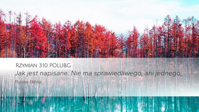 Rzymian 3:10 POLUBG Bible Verse Image