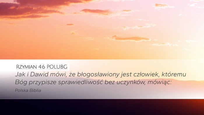 Rzymian 4:6 POLUBG Bible Verse Image