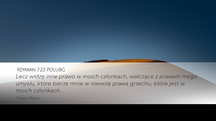 Rzymian 7:23 POLUBG Bible Verse Image