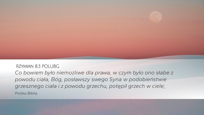 Rzymian 8:3 POLUBG Bible Verse Image