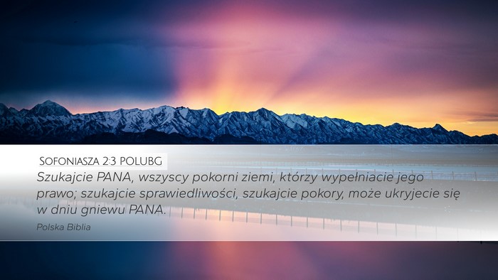 Sofoniasza 2:3 POLUBG Bible Verse Image