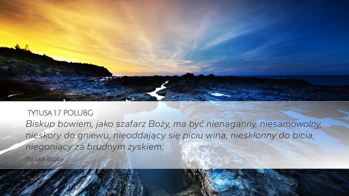 Tytusa 1:7 POLUBG Bible Verse Image