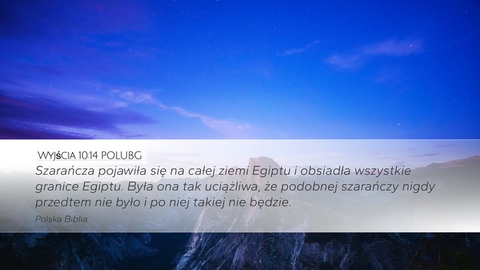 Wyjścia 10:14 POLUBG Bible Verse Image