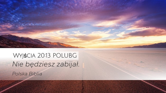 Wyjścia 20:13 POLUBG Bible Verse Image