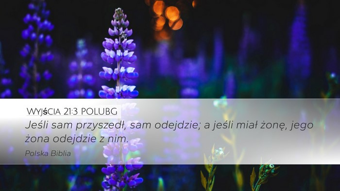 Wyjścia 21:3 POLUBG Desktop Wallpaper - Jeśli sam przyszedł, sam odejdzie; a jeśli - Desktop Bible Verse Wallpaper