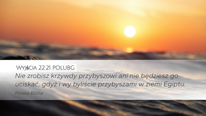Wyjścia 22:21 POLUBG Bible Verse Image