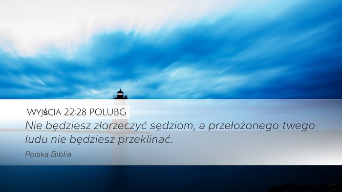 Wyjścia 22:28 POLUBG Bible Verse Image