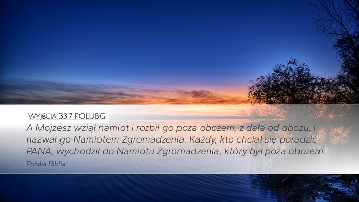 Wyjścia 33:7 POLUBG Bible Verse Image