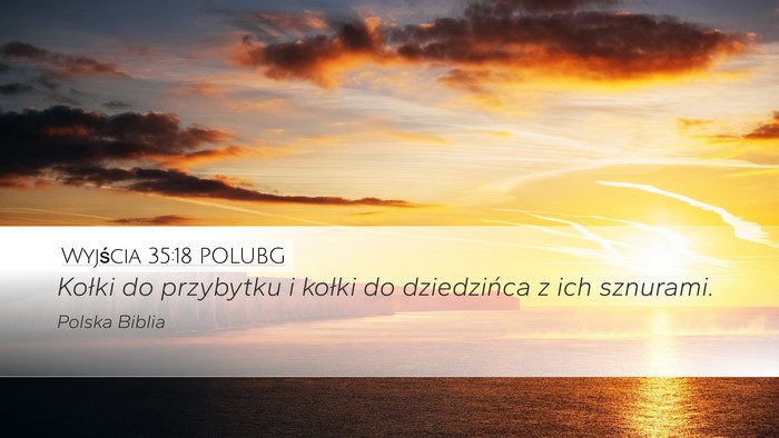 Wyjścia 35:18 POLUBG Bible Verse Image