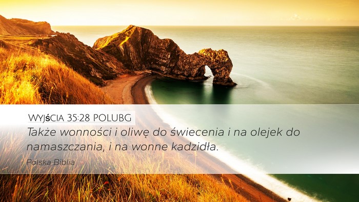 Wyjścia 35:28 POLUBG Desktop Wallpaper - Także wonności i oliwę do świecenia i na - Desktop Bible Verse Wallpaper