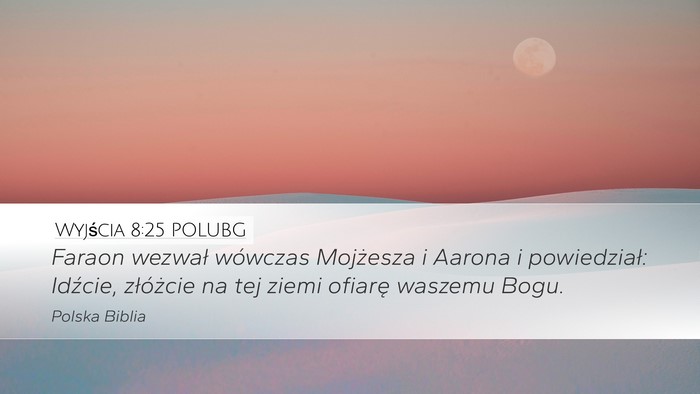 Wyjścia 8:25 POLUBG Bible Verse Image