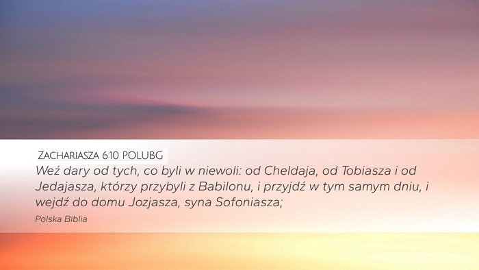 Zachariasza 6:10 POLUBG Bible Verse Image
