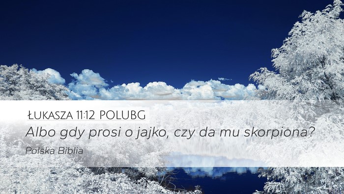 Łukasza 11:12 POLUBG Desktop Wallpaper - Albo gdy prosi o jajko, czy da mu - Desktop Bible Verse Wallpaper