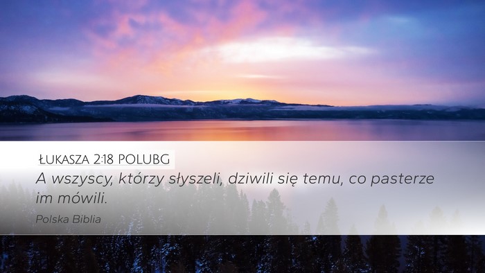 Łukasza 2:18 POLUBG Desktop Wallpaper - A wszyscy, którzy słyszeli, dziwili się temu, - Desktop Bible Verse Wallpaper