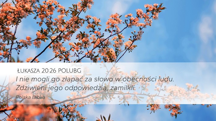 Łukasza 20:26 POLUBG Bible Verse Image