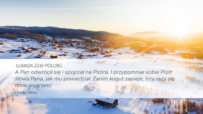 Łukasza 22:61 POLUBG Desktop Wallpaper - A Pan odwrócił się i spojrzał na Piotra. I - Desktop Bible Verse Wallpaper