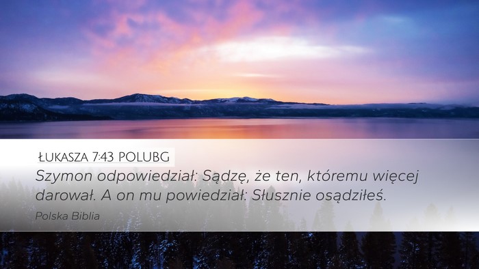 Łukasza 7:43 POLUBG Bible Verse Image
