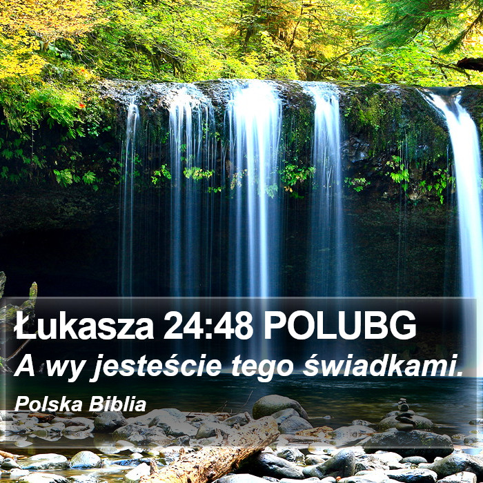 Łukasza 24:48 POLUBG - A wy jesteście tego