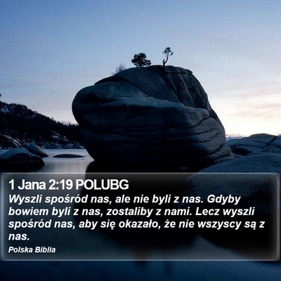 1 Jana 2:19 POLUBG Bible Verse Image