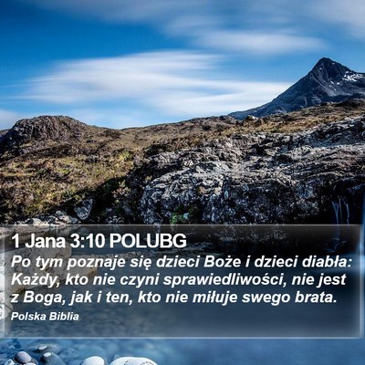 1 Jana 3:10 POLUBG Bible Verse Image