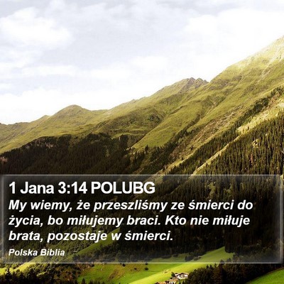 1 Jana 3:14 POLUBG Bible Verse Image