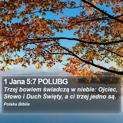 1 Jana 5:7 POLUBG Bible Verse Image