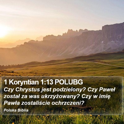 1 Koryntian 1:13 POLUBG Bible Verse Image