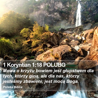 1 Koryntian 1:18 POLUBG Bible Verse Image