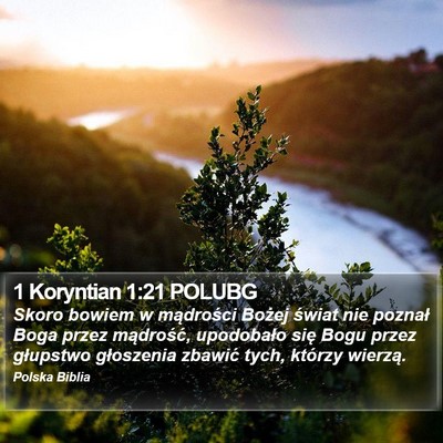 1 Koryntian 1:21 POLUBG Bible Verse Image