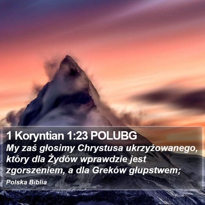 1 Koryntian 1:23 POLUBG Bible Verse Image