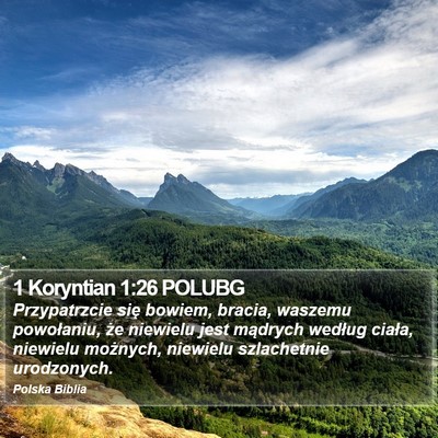 1 Koryntian 1:26 POLUBG Bible Verse Image