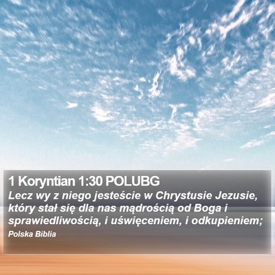 1 Koryntian 1:30 POLUBG Bible Verse Image